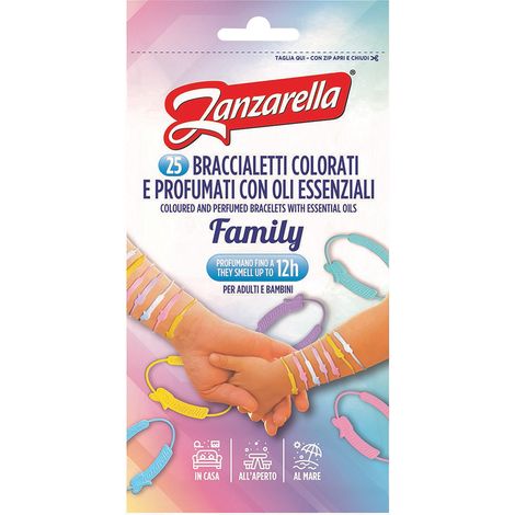 Braccialetto Anti Zanzara Zanzarella Family 25 Pezzi