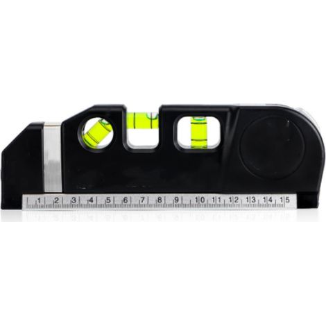 Niveau laser multifonctionnel, niveau à bulle, mètre ruban, standard