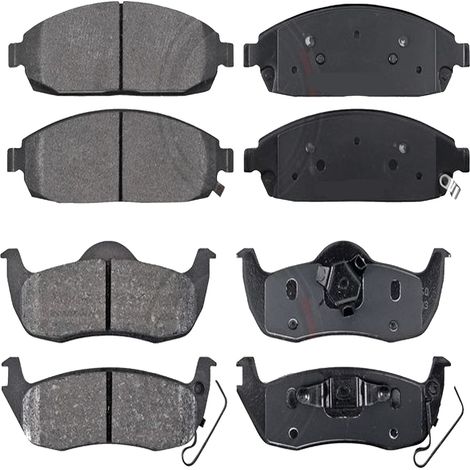 KIT PASTIGLIE FRENO ANTERIORI E POSTERIORI compatibile con JEEP GRAND CHEROKEE IV (WK,WK2) / PASTIGLIE FRENANTI AUTO OEM FDB4403,FDB4819 / SOSTITUZIONE DIRETTA / BASSA POLVERE / SILENZIOSO