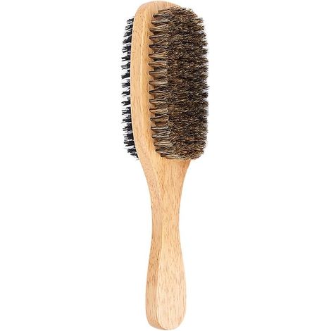 Brosse à Barbe, Brosses à Barbe pour Hommes, Brosse à Barbe Double Face, Convient pour l'entretien la Barbe, pour Obtenir une Belle Barbe(Brune) (1/5)