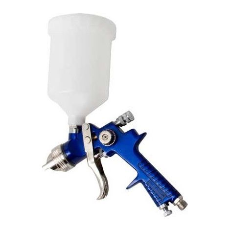 Pistola aerografo verniciatura ugello 1.4 mm con serbatoio superiore Scheppach (1/3)
