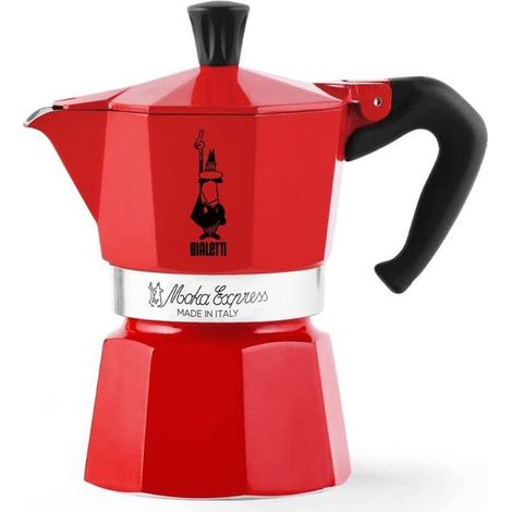 Cafetiere italienne - BIALETTI - La Mokina - Tous feux sauf induction - 1 tasse - 40 ml - Rouge