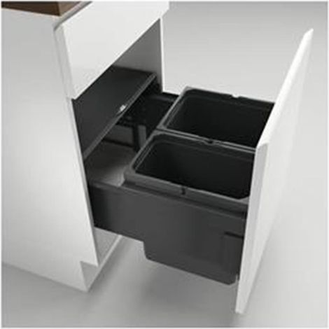 Naber Cox® Base 360 K/500-2, Abfallsammler für Frontauszüge, ohne Biodeckel, anthrazit (1/2)