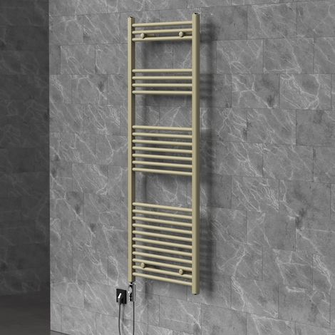 LuxeBath Termoarredo Scaldasalviette Sahara 600x1500 mm Elettrico Beige (1/5)