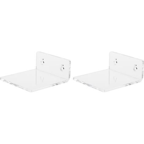 Étagère flottante murale en acrylique pour bouteilles de savon liquide, 2 pièces (1/5)