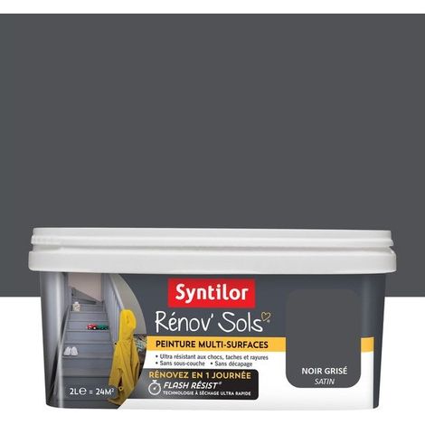 Peinture, carrelage et bois Renov soL SYNTILOR, noir grisé satiné, 2L (1/3)