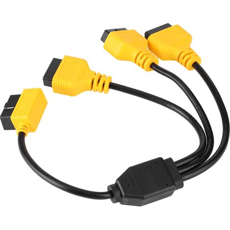 Câble OBD2 adaptateur convertisseur 1 vers 3, câble répartiteur OBD2 en Y de 50 cm, répartiteur J1962M vers 3-J1962F, rallonge OBD2 (1/5)