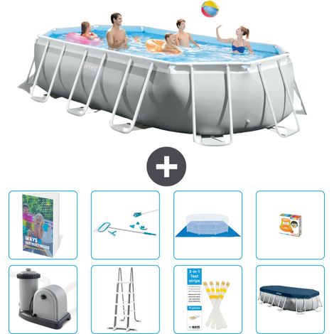 Prism Frame Pool Oval - 503x274x122 cm - 9-teilig S647