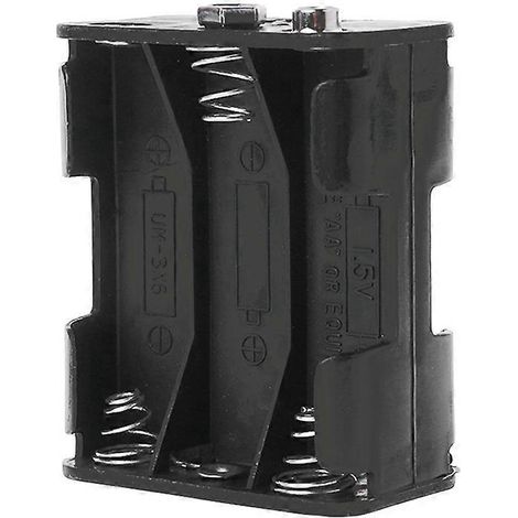 6x1,5V AA-Batteriefach aus Kunststoff mit doppelseitiger Federung und Rücken-zu-Rücken-Schnalle, AA-Halterung (1/5)