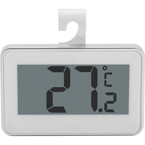 Thermomètre de réfrigérateur, thermomètre numérique de congélateur de réfrigérateur de ménage avec le support grand affichage d'affichage à cristaux liquides pour la salle de bains de cuisine à la mai (1/5)