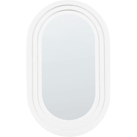 Specchio decorativo da parete in metallo 43 x 69 cm bianco Massilly