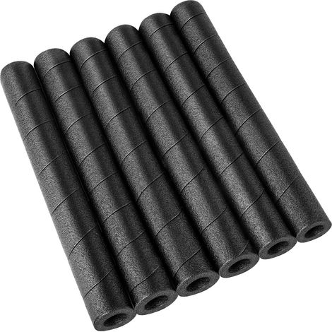 Protections de tuyaux en mousse noire de 40 cm (15,7 po) pour une utilisation intérieure et extérieure, tuyau en mousse souple polyvalent pour climatiseur, lot de 6, noir.-AquaForge (1/5)