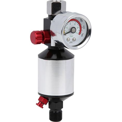Séparateur eau/huile régulateur de pression d'air en alliage d'aluminium, filtration et régulation BSPP 1/4 pouce, dispositif industriel (1/5)