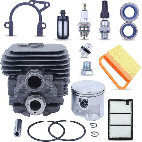 Cylinder Piston Kit for Stihl Concrete Saw,50mm Cylinder Piston Gasket Kit with Air Filter Pre Cleaner for Stihl ts420 Parts ts410, for Stihl Concrete Saw Replace Parts 42380201202 (1/5)