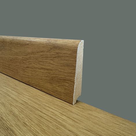 €2,99ml - BATTISCOPA in FIBRA DI LEGNO coordinato GAMMA LAMINATI 70x15 inclinato vari decori (prezzo al metro)-MUSON (golden oak)