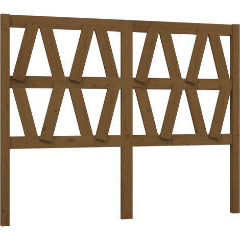Maison Exclusive - Testiera per Letto ambra 126x4x100 cm in Legno Massello di Pino