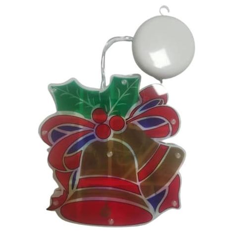 Décoration lumineuse à piles pour fenêtre, motif flocon de neige, fil de cuivre, guirlande lumineuse de Noël, horloge décorative festive (1/5)