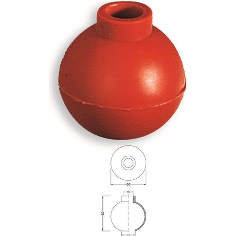 Galleggiante in para d. mm.60 - foro mm.16 156300PR