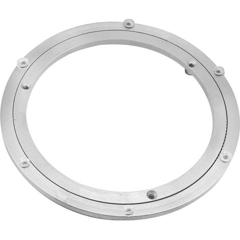 Plateau tournant en alliage d'aluminium, plateau tournant robuste Lazy Susan, plateau tournant à roulement rotatif, table de salle à manger ronde lisse (45,7 cm) Argenté