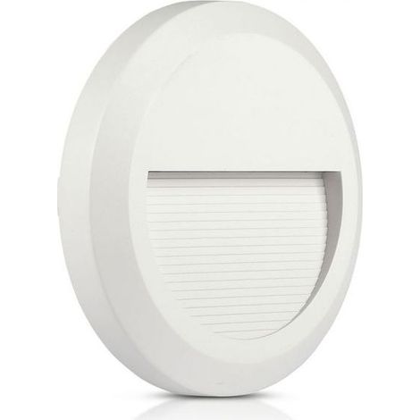 V-TAC VT-1142-W Applique murale LED 2W blanc chaud 3000K ronde blanc IP65 - SKU 1315 (1/5)