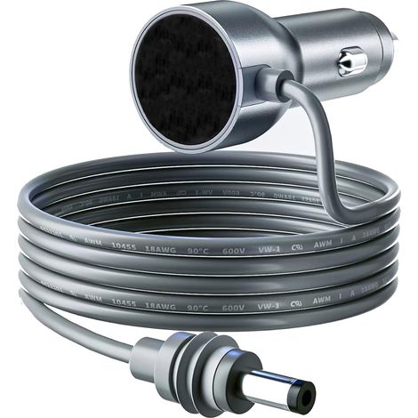 Câble Allume-cigare 15M, Augmente 12V à 30V 2A DC, 18AWG(≈ 0,75mm²), Cable d'alimentation Adaptateur Voiture Allume Cigar Étanche Stable pour Camping-car, Camion, Bateau (1/5)