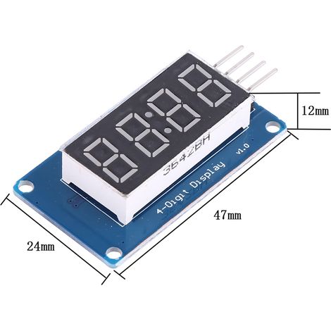 Pmod 7-Segment-LED-Digitalanzeige, 4-stelliges und 7-Segment-Modul, Helligkeit, TM1637-Anzeige.