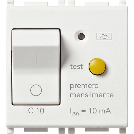 VIMAR - 14411.10 Interruttore MTDiff.1P+N C10 10mA bianco