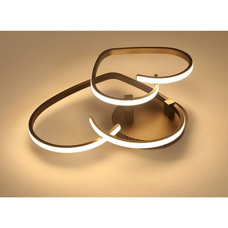 55 cm große LED-Deckenleuchte in Herzform mit Rahmen in Kaffeefarbe, kreative Doppelherz-Hängeleuchte, Deckenleuchte für Wohn- oder Schlafzimmer mit Fernbedienung. (1/5)