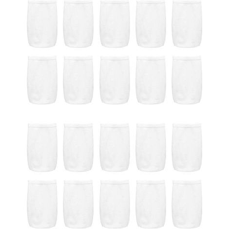 Lot de 20 sacs filtrants pour skimmer de piscine, sacs/filets/couvertures de protection parfaits pour protéger votre piscine hors sol ou enterrée. (1/5)