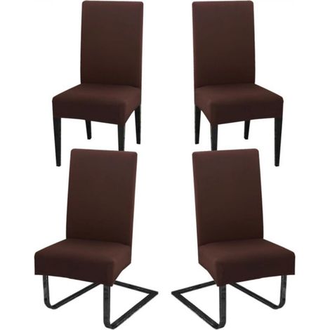 Dining chair covers, removable and washable chair covers for dining room, wedding, hotel, kitchen, party, ceremony, cafe, set of 4 (1/5)