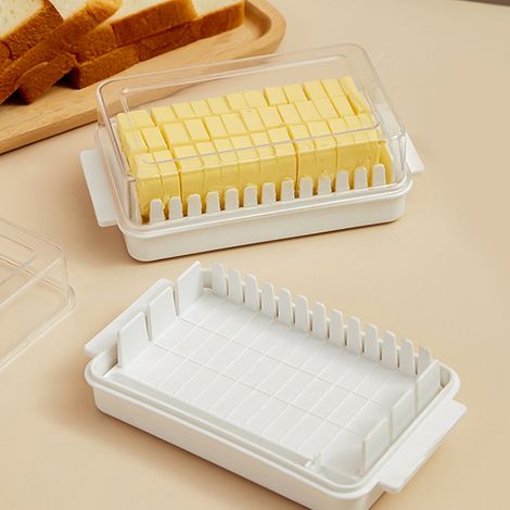 Butterdose mit Deckel, Aufbewahrungsbehälter aus PP-Kunststoff für den Kühlschrank, schneidet und hält Butter frisch (1/5)