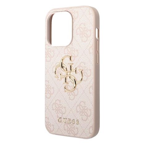 GUESS Hard Cover 4G Big Metal Logo Pink, für Apple iPhone 15 Pro Max, GUHCP15X4GMGPI