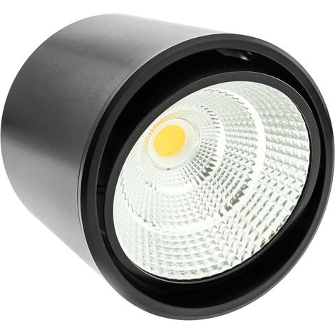 Spot à LED de surface Lampe foyer COB 12W 220VAC 3000K noir 115mm (1/5)