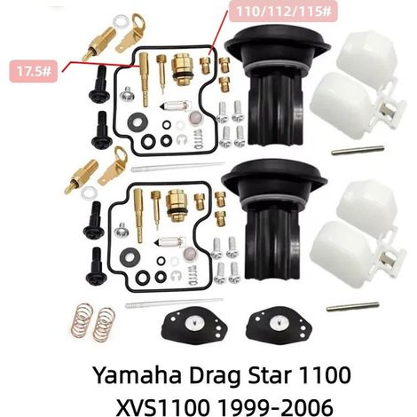 Vergaser-Reparatursatz für Yamaha Drag Star 1100 XVS1100 1999-2006