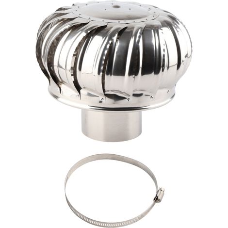 Beyamis Ventilateur de toit automatique et silencieux en acier inoxydable, raccord de tuyauterie, turbine éolienne, aérateur de combles (1/5)
