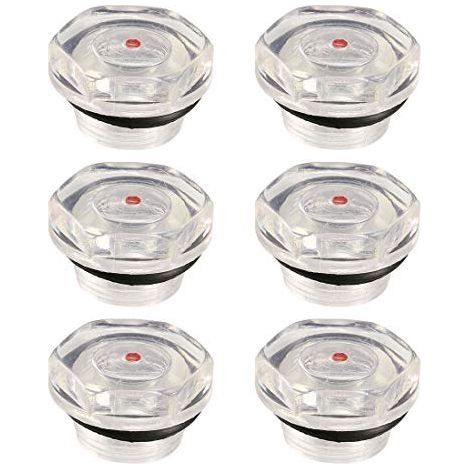 Niveau d'huile Compresseur d'air Jauge Bouchon Voyant d'Huile Indicateur Viseur Niveau de Liquide en Plastique Filetage 20mm 6Pcs (1/3)