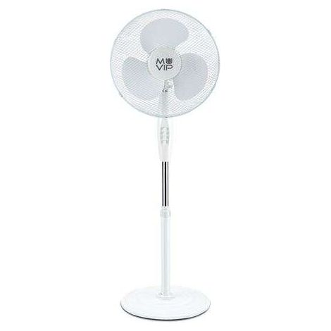 Muvip Ventilator de pie - 40cm - 45w - verstärkter Sockel - 3 Geschwindigkeiten - Farbe white