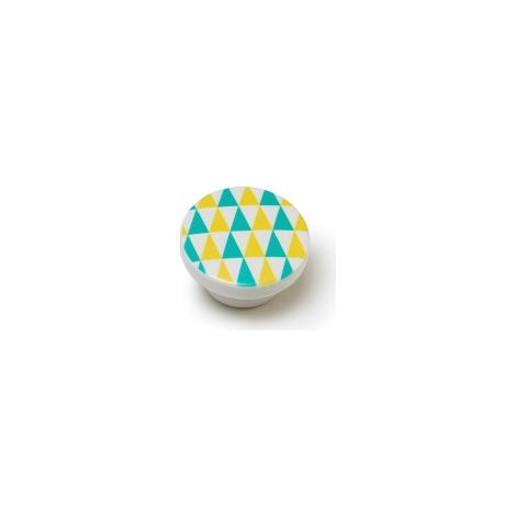 Blister avec 4 boutons de meuble ronds en bois finition bleue mod.e223 ø38mm rei. (1/3)