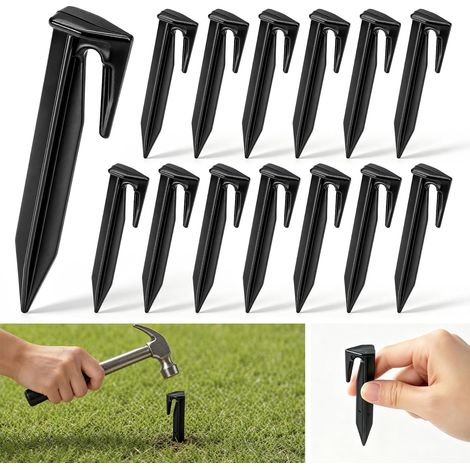 200 Pcs Cable Pegs for Peripheral Cable Hooks with Reinforced Head for Robot Lawn Mower Anchor Green (1/5)