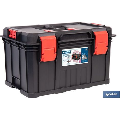 Caja de herramientas modular con separadores y alta capacidad