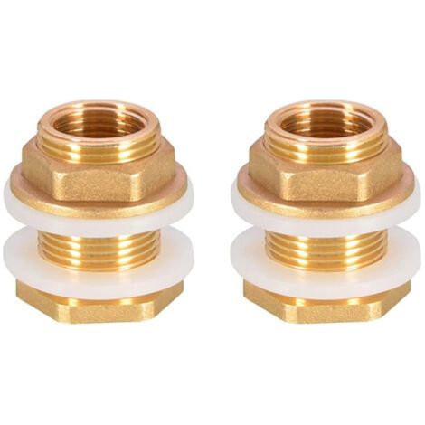 QORVA-Raccord de tuyau de réservoir en laiton : Adaptateur 3/4 po pour raccordement aux réservoirs d’eau de pluie. (1/5)