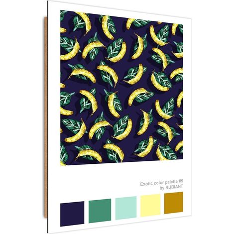 Tableau bois banane pluie - 50 x 70 cm