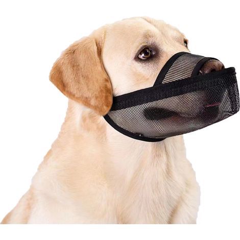 Bouche de chien recouverte d'une surface en maille souple qui protège la bouche des appâts toxiques contre les morsures, les mâchoires et les léchages (XL) (1/5)