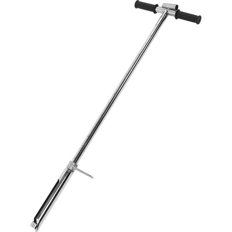Carotte de sol en acier inoxydable 105 cm, ouverture 38 mm, sonde d'échantillonnage avec pédale pour jardin et terrain (1/5)