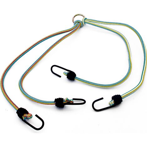 Corda elastica portapacchi "a ragno" - ganci metallo - 6 bracci - 2 pz.