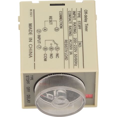 Zeitrelais mit einstellbarer Ausschaltverzögerung, 200–220 V Wechselstrom, ST3PF, Zubehörteil 30S (1/5)