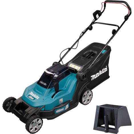 Makita DLM 432 Z Tondeuse à gazon sans fil 36 V ( 2x 18 V ) 43 cm Brushless + coin mulching - sans batterie, sans chargeur