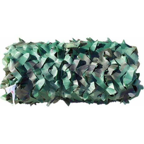 RHG Voile d'ombrage camouflage vert carré 300 x 400 cm polyester