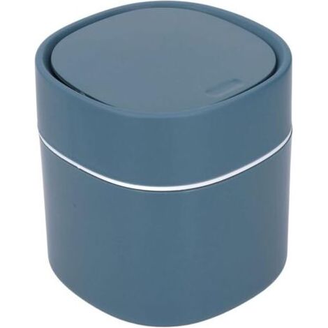 Poubelle de Table avec Couvercle,Mini Poubelle Plastique,Petite Poubelle pour Chambre,Salle à Manger,Salle de Bain,Bureau(Bleu) (1/4)