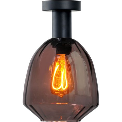 Plafonnier - Ø 20cm - Porto avec verre rouge Nicolette - 5710-05-05-03-13 (1/2)